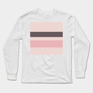 A perfect batter of Dirty Purple, Grey, Pale Pink and Soft Pink stripes. Long Sleeve T-Shirt